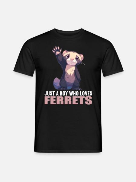 Ferret Frettchen - Männer T-Shirt - Schwarz