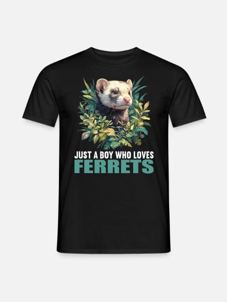 Ferret Frettchen - Men's T-Shirt - black