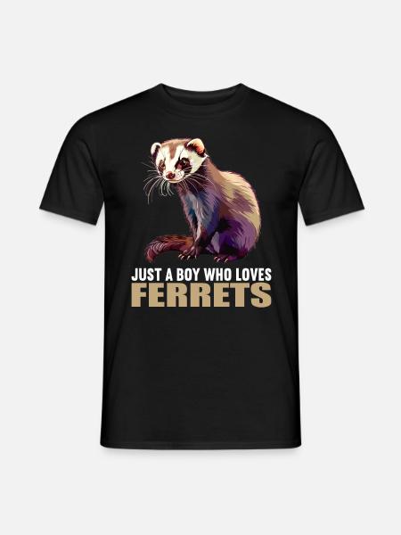 Ferret Frettchen - Men's T-Shirt - black