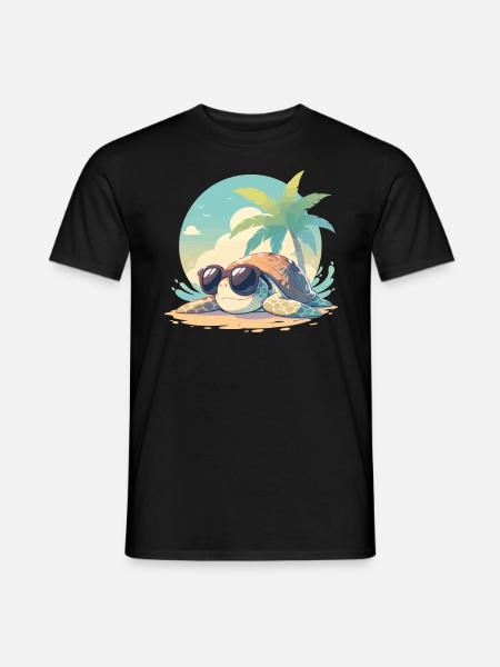 Sea Turtle Meeresschildkröten Meeresschildkröte - Männer T-Shirt - Schwarz