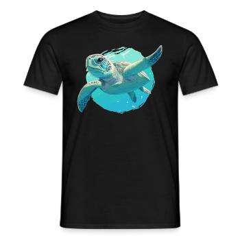 Tortue de mer Meeresschildkröten Meeresschildkröte - T-shirt homme - noir - Devant - AI Model Male 178 light (178cm)