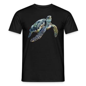 Tortue de mer Meeresschildkröten Meeresschildkröte - T-shirt homme - noir - Devant - AI Model Male 178 light (178cm)