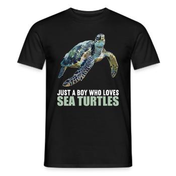 Sea Turtle Meeresschildkröten Meeresschildkröte - Männer T-Shirt - Schwarz - Vorne - AI Model Male 178 light (178cm)