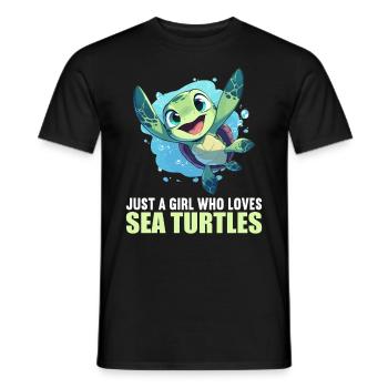 Sea Turtle Meeresschildkröten Meeresschildkröte - Männer T-Shirt - Schwarz - Vorne - AI Model Male 178 light (178cm)