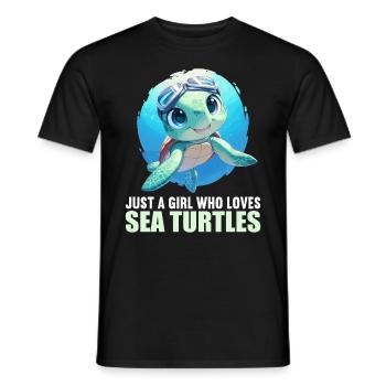 Sea Turtle Meeresschildkröten Meeresschildkröte - Männer T-Shirt - Schwarz - Vorne - AI Model Male 178 light (178cm)