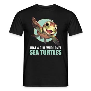Sea Turtle Meeresschildkröten Meeresschildkröte - Männer T-Shirt - Schwarz - Vorne - AI Model Male 178 light (178cm)