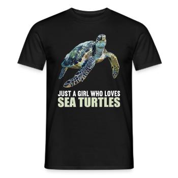 Sea Turtle Meeresschildkröten Meeresschildkröte - Männer T-Shirt - Schwarz - Vorne - AI Model Male 178 light (178cm)
