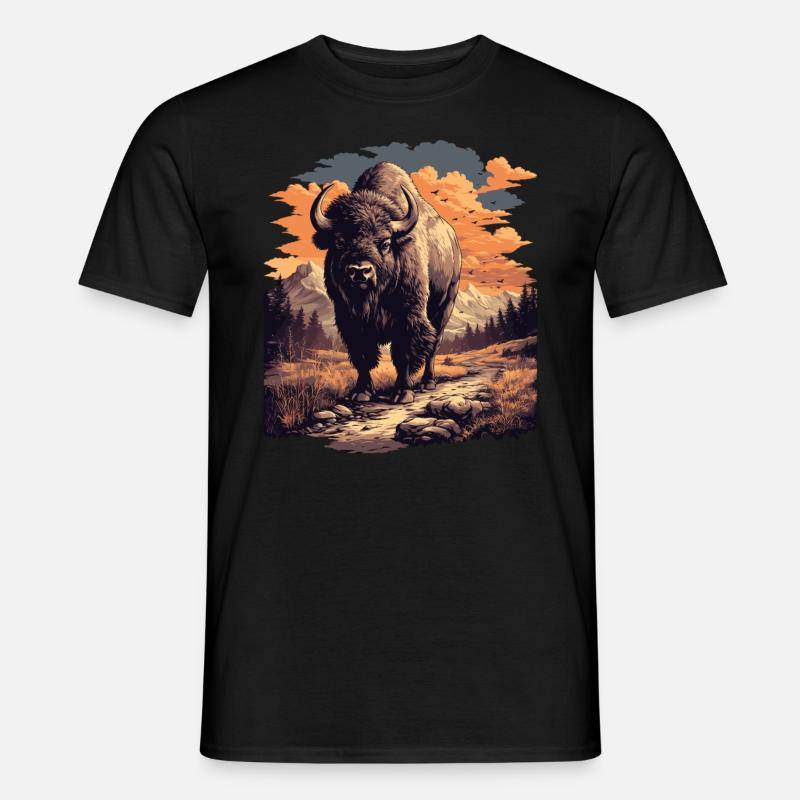 Bisons Bison - Männer T-Shirt - Schwarz