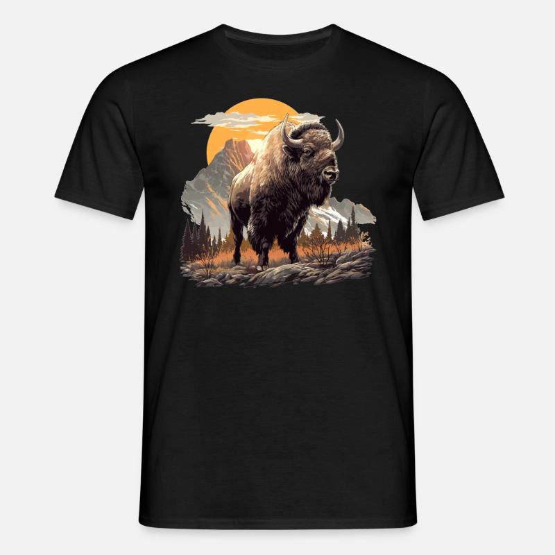 Bisons Bison - Männer T-Shirt - Schwarz