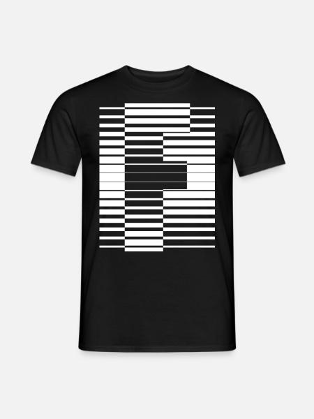 LETTER F - Men's T-Shirt - black