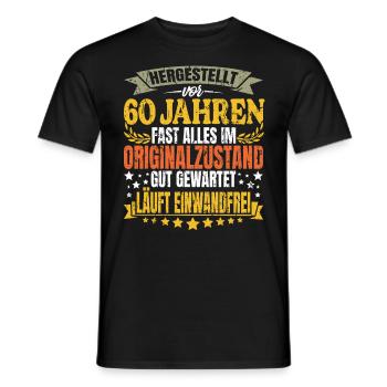 60 Geburtstag Mechaniker - Männer T-Shirt - Schwarz - Vorne - AI Model Male 178 light (178cm)
