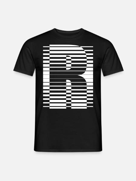 INITIAL R - Men's T-Shirt - black