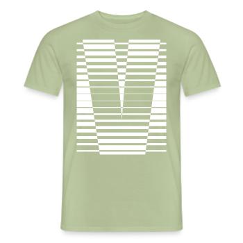 INITIAL V - Men's T-Shirt - sage - Front - AI Model Male 178 light (178cm)