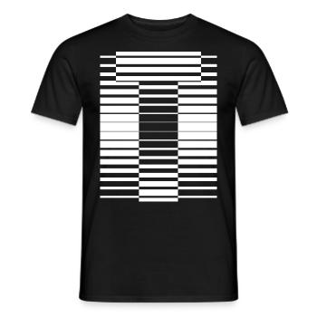 INITIAL T - Men's T-Shirt - black - Front - AI Model Male 178 light (178cm)