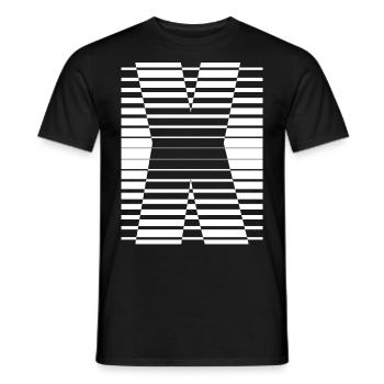 INITIAL X - Men's T-Shirt - black - Front - AI Model Male 178 light (178cm)
