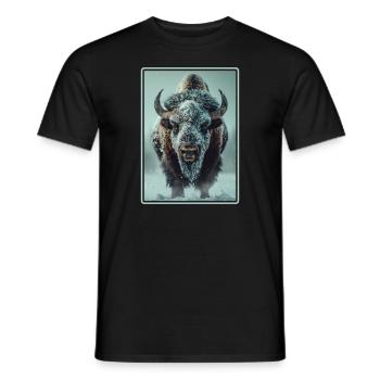 Bisons Bison - Men's T-Shirt - black - Front - AI Model Male 178 light (178cm)