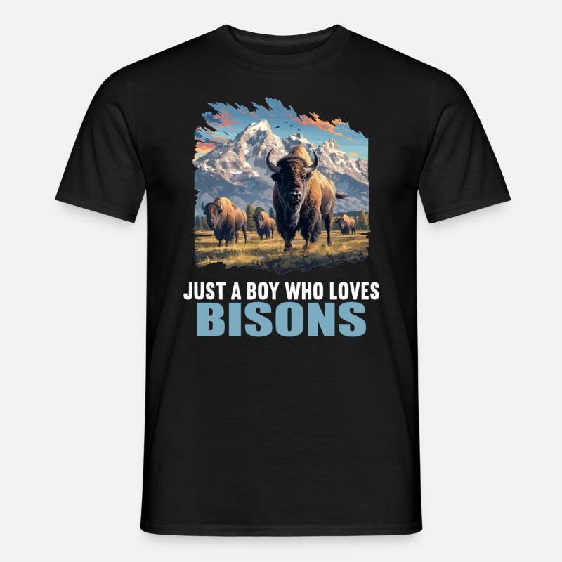 Bisons Bison - Männer T-Shirt - Schwarz