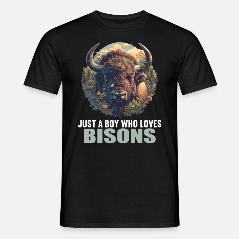 Bisons Bison - Männer T-Shirt - Schwarz