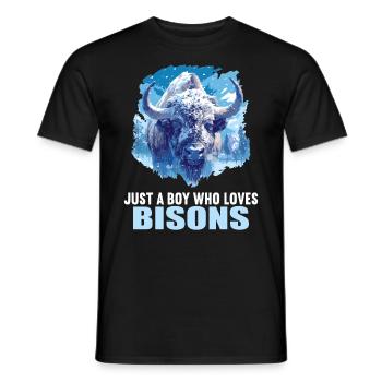 Bisons Bison - Men's T-Shirt - black - Front - AI Model Male 178 light (178cm)
