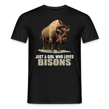 Bisons Bison - Men's T-Shirt - black - Front - AI Model Male 178 light (178cm)
