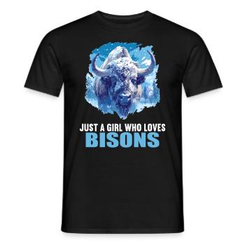 Bisons Bison - Men's T-Shirt - black - Front - AI Model Male 178 light (178cm)