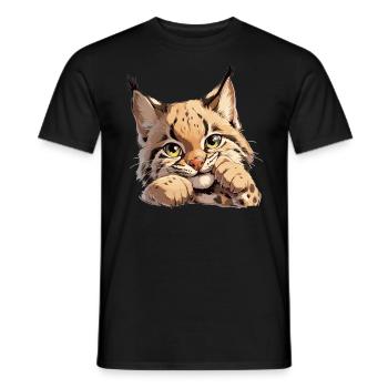 Bobcats Rotluchse Rotluchs Luchs - Männer T-Shirt - Schwarz - Vorne - AI Model Male 178 light (178cm)
