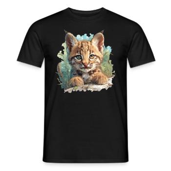 Bobcats Rotluchse Rotluchs Luchs - Männer T-Shirt - Schwarz - Vorne - AI Model Male 178 light (178cm)