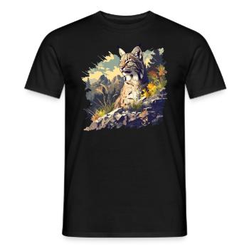 Bobcats Rotluchse Rotluchs Luchs - Männer T-Shirt - Schwarz - Vorne - AI Model Male 178 light (178cm)