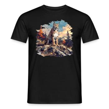 Bobcats Rotluchse Rotluchs Luchs - Männer T-Shirt - Schwarz - Vorne - AI Model Male 178 light (178cm)