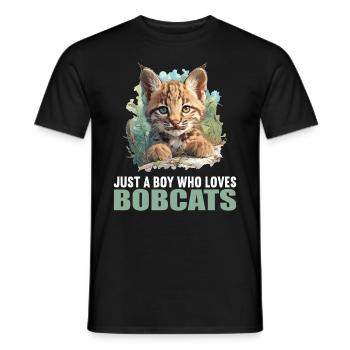 Bobcats Rotluchse Rotluchs Luchs - Männer T-Shirt - Schwarz - Vorne - AI Model Male 178 light (178cm)