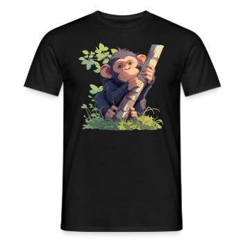 Bonobos Bonobo - Men's T-Shirt - black - Front - AI Model Male 178 light (178cm)