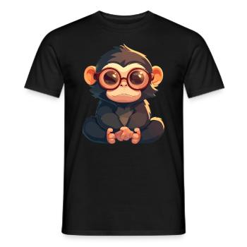 Bonobos Bonobo - Men's T-Shirt - black - Front - AI Model Male 178 light (178cm)