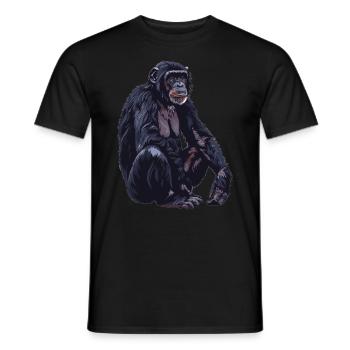 Bonobos Bonobo - Men's T-Shirt - black - Front - AI Model Male 178 light (178cm)