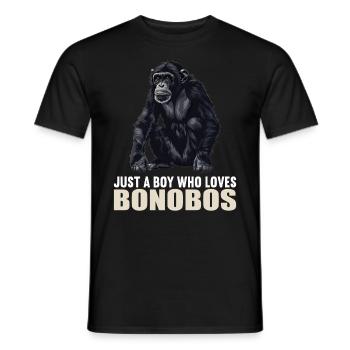 Bonobos Bonobo - Men's T-Shirt - black - Front - AI Model Male 178 light (178cm)