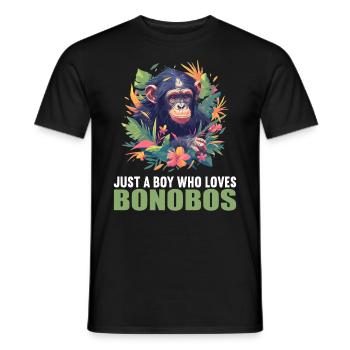 Bonobos Bonobo - Men's T-Shirt - black - Front - AI Model Male 178 light (178cm)