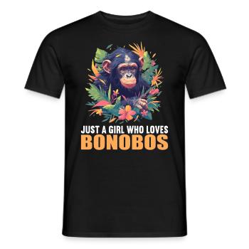 Bonobos Bonobo - Men's T-Shirt - black - Front - AI Model Male 178 light (178cm)