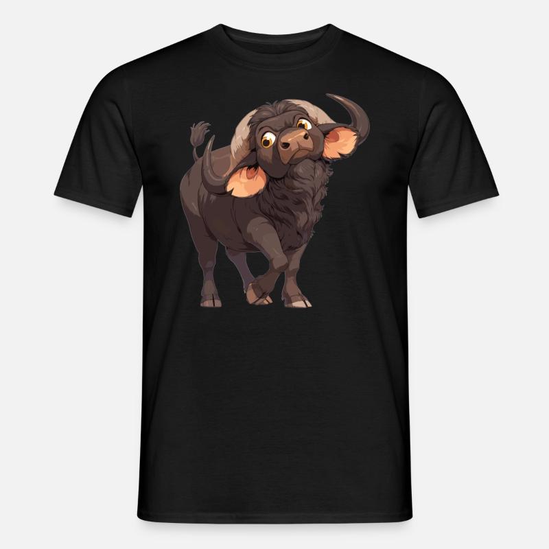 Buffalos Buffalo Büffel - Männer T-Shirt - Schwarz