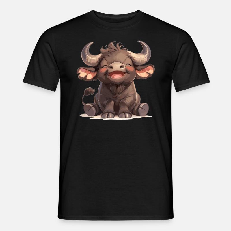 Buffalos Buffalo Büffel - Männer T-Shirt - Schwarz