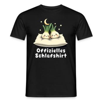 offizielles schlafshirt pärchen Zwiebel - Männer T-Shirt - Schwarz - Vorne - AI Model Male 178 light (178cm)