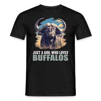 Buffalos Buffalo Büffel - Men's T-Shirt - black - Front - AI Model Male 178 light (178cm)