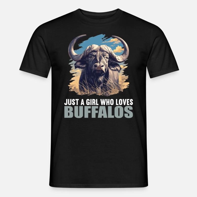 Buffalos Buffalo Büffel - Männer T-Shirt - Schwarz