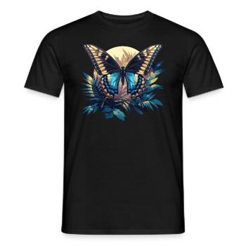 Butterfly Butterflies Butterfly - Men's T-Shirt - black - Front - AI Model Male 178 light (178cm)
