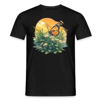 Butterfly Butterflies Butterfly - Men's T-Shirt - black - Front - AI Model Male 178 light (178cm)