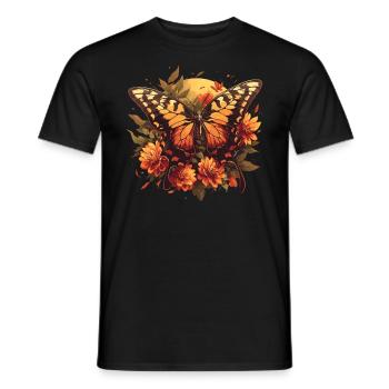 Butterfly Butterflies Butterfly - Men's T-Shirt - black - Front - AI Model Male 178 light (178cm)