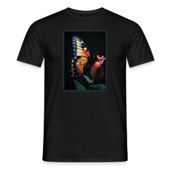 Butterfly Butterflies Butterfly - Men's T-Shirt - black - Front - AI Model Male 178 light (178cm)