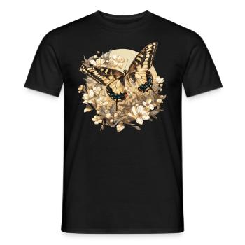Butterfly Butterflies Butterfly - Men's T-Shirt - black - Front - AI Model Male 178 light (178cm)