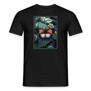 Butterfly Butterflies Butterfly - Men's T-Shirt - black - Front - AI Model Male 178 light (178cm)