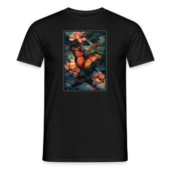 Butterfly Butterflies Butterfly - Men's T-Shirt - black - Front - AI Model Male 178 light (178cm)
