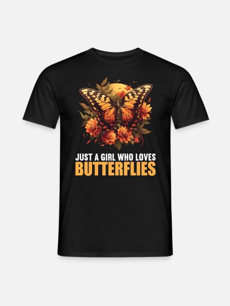 Butterfly Butterflies Butterfly - Men's T-Shirt - black