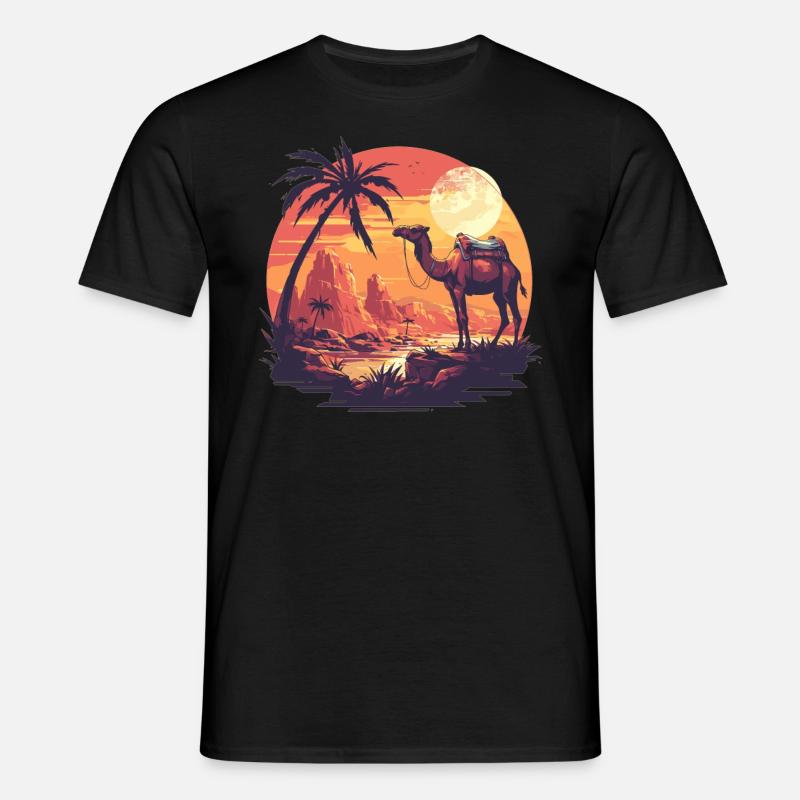Camel Kamele Kamel - Männer T-Shirt - Schwarz